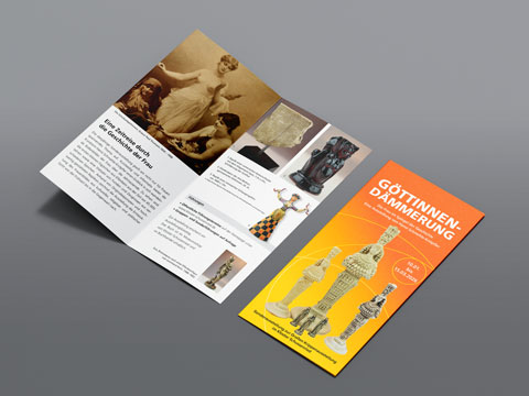 Abbildung Flyer zur Ausstellung G&ouml;ttinend&auml;mmerung
