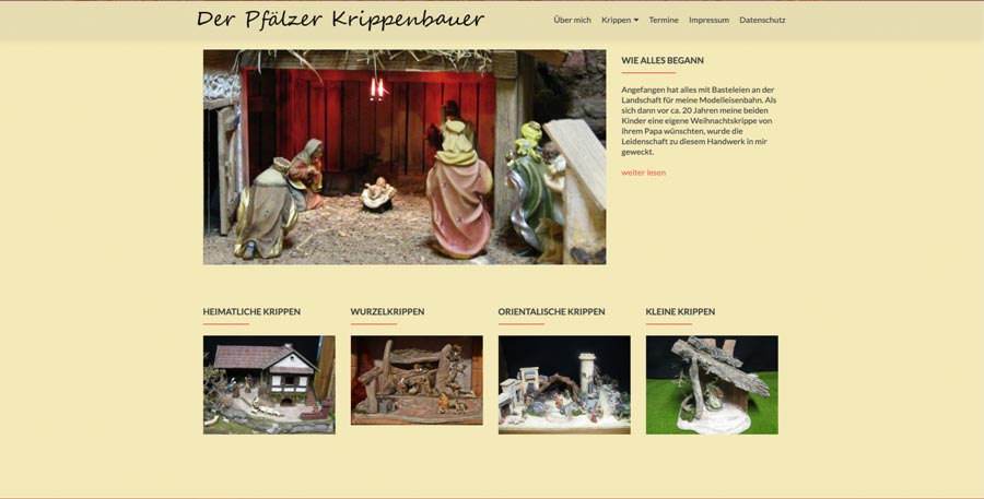 Website der "Pfälzer Krippenbauer"